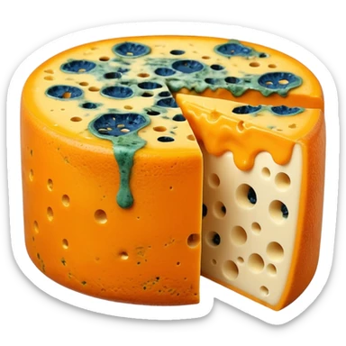 moldy orange cheese  sticker