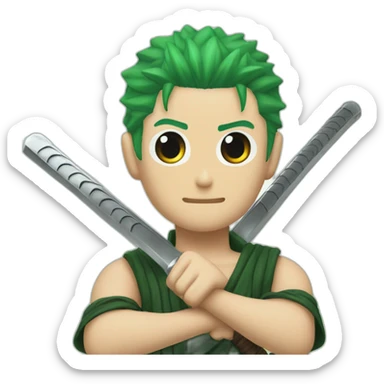 Roronoa zoro 3 sword sticker