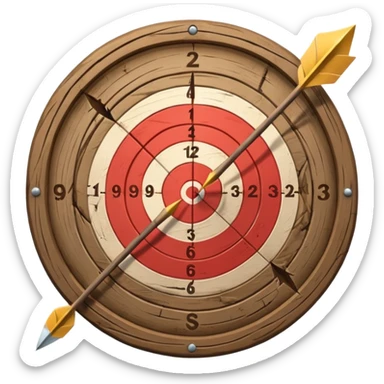 target with arrow sticker
