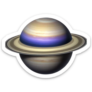 saturn planet shiny not broken sticker