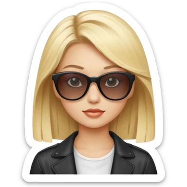 stylish blonde girl with sunglasses sticker