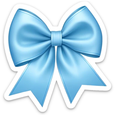 Light blue bow on light blue bow sticker