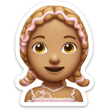 Pastel gingerbread girl sticker