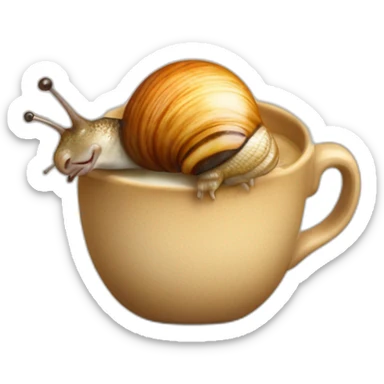 Escargots qui nage dans du café sticker