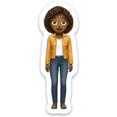 fille qui travail sticker