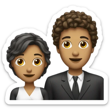 Interview entre deux personne sticker