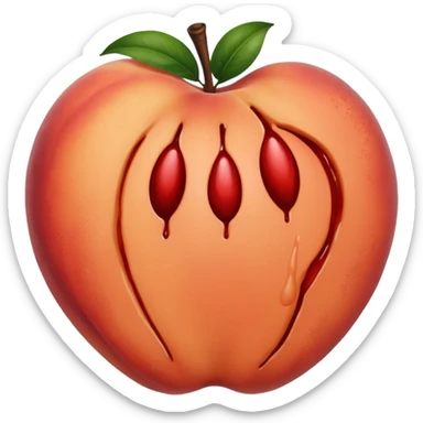 handprint on peach sticker
