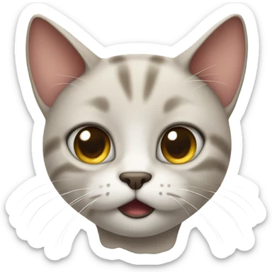 cat with drool sticker