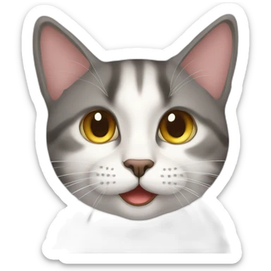 nauseous cat sticker