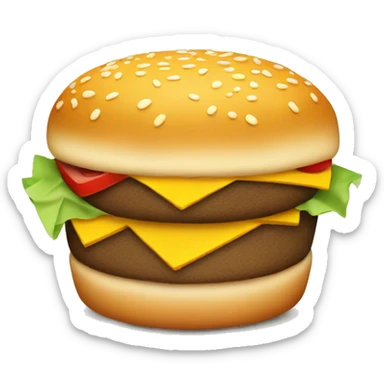 a cheeseburger as a muffin  sticker