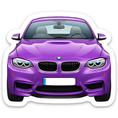 Un BMW de color morado sticker