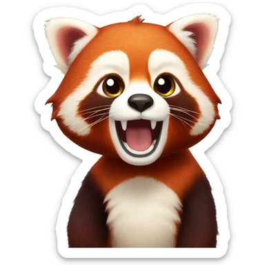 Red panda sticker