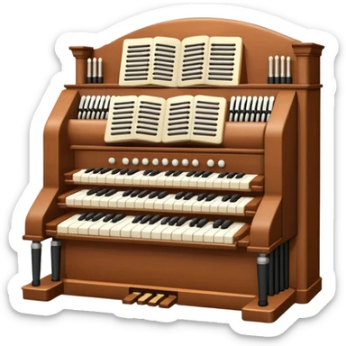A Pipe Organ with 3 manuals, pedal, sticker