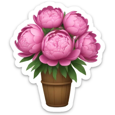 A bouquet of peony flowers sticker