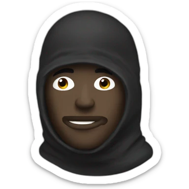 kerchak French rap with balaclava sticker