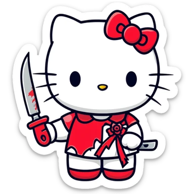 Hello kitty HORROR sticker