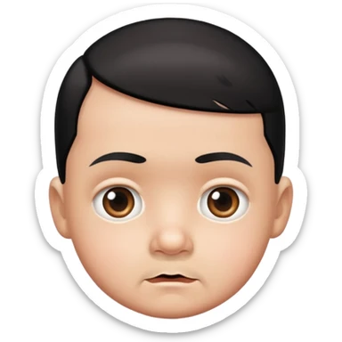 Cute baby face Hitler sticker