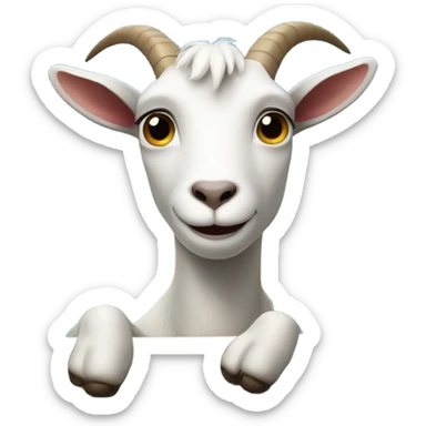 Goat on boat sticker