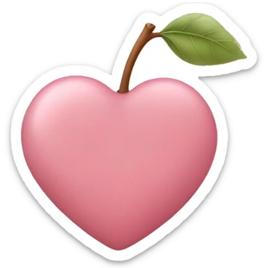 Dusty pink heart apple emoji sticker