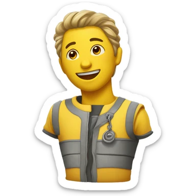 Yellow seringe sticker