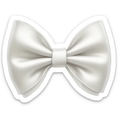 white satin bow sticker