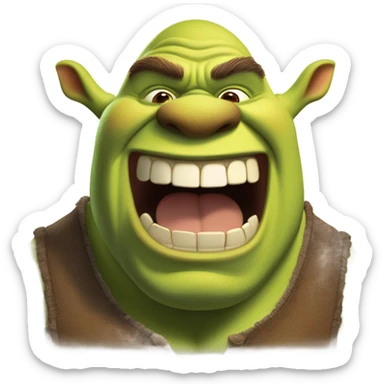 Shrek laughs sticker