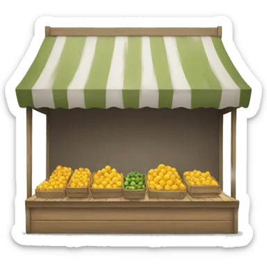 empty market stall sticker