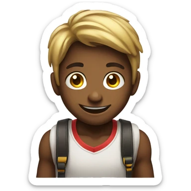 Happy kid gaming sticker