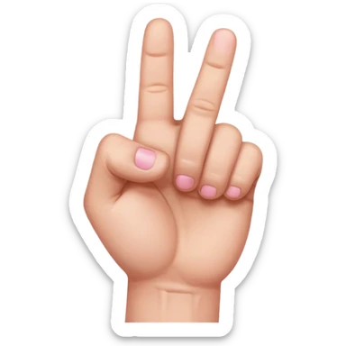 Closed fist with pinky finger sticking up sticker