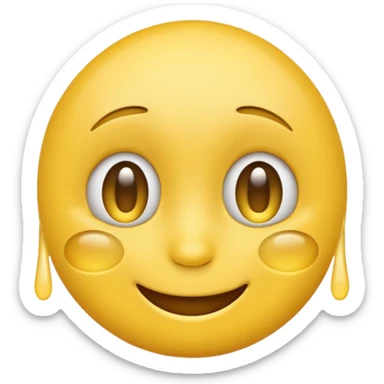 mix of these two 🥺☺️ but make it classic orginal emoji not woman or man face and without hearts and a little bit sad but still smile sticker