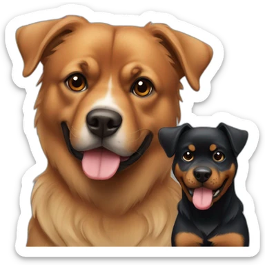 zwergspitz and Rottweiler sticker