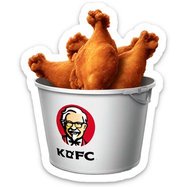 KfC Bucket of fried chicken sticker