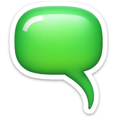 Green speech bubble like iPhone text messages  sticker