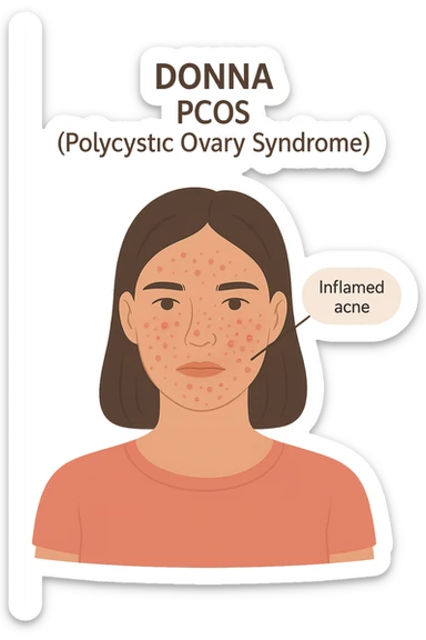 dONNA CON PCOS CON ACNE INFIAMMATA sticker