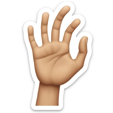 mano señalando con el dedo índice hacia delante sticker