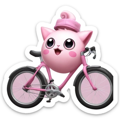 Jigglypuff on a bike sticker