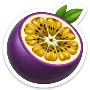 Create a passion fruit emoji sticker