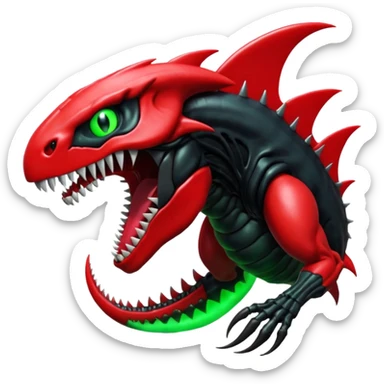 Venom-Groudon-Xenomorph-Darkrai-Genesect-fusion  sticker