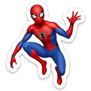 Spider-Man superhero in classic red and blue costume sticker