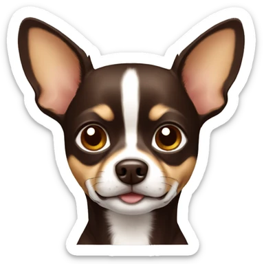 Chihuahua dark brown dog sticker