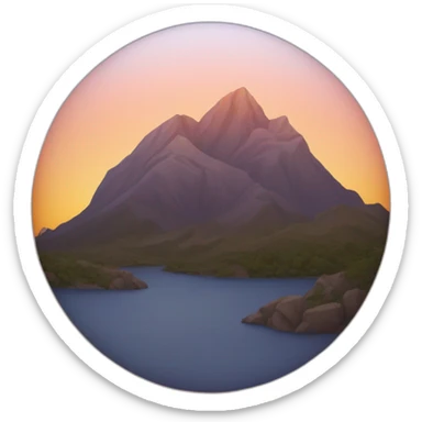 Montagne au coucher de soleil sticker