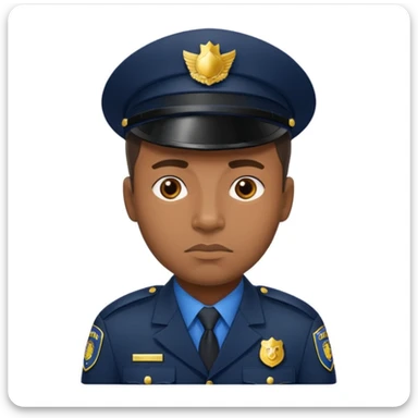 Black policeman  sticker