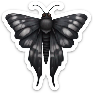 Black death moth sticker
