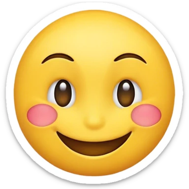 A yellow regular emoji with a big smile winking  sticker