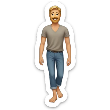 Barefoot design dadsy sticker