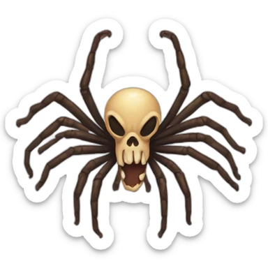 skull spider tarantula sticker