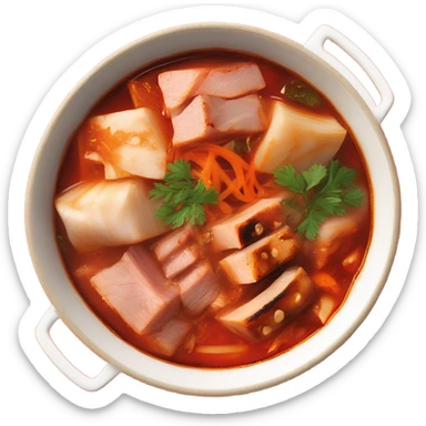 Korean kimchi stew high detail sticker