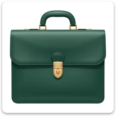female hand with nude manicure holding dark green briefcase for papers, minimalism, front view, no emojis or faces, white background sticker