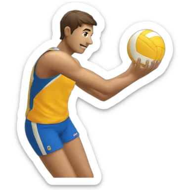 Voley player ok sticker