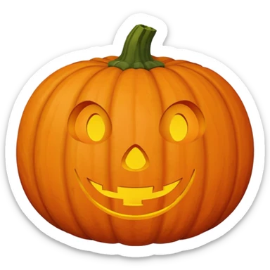 Pumpkin with blush nd cute face sticker